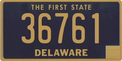 DE license plate 36761