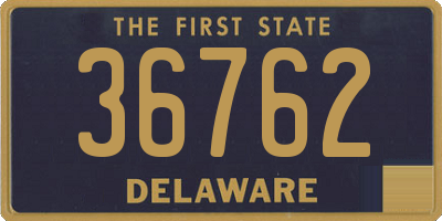 DE license plate 36762