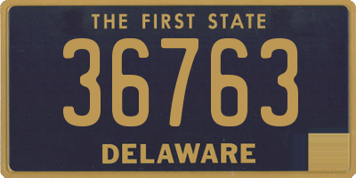 DE license plate 36763