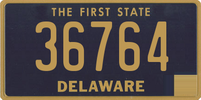 DE license plate 36764
