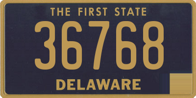 DE license plate 36768