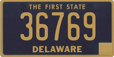 DE license plate 36769