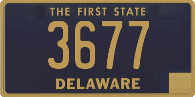 DE license plate 3677