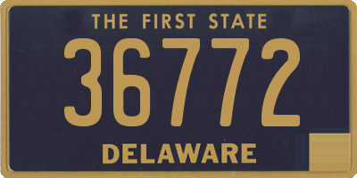 DE license plate 36772