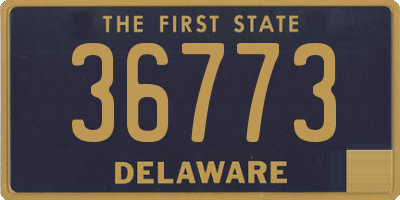 DE license plate 36773