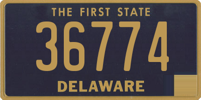 DE license plate 36774