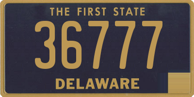 DE license plate 36777