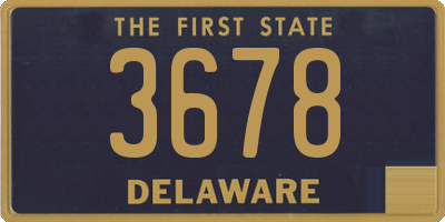 DE license plate 3678