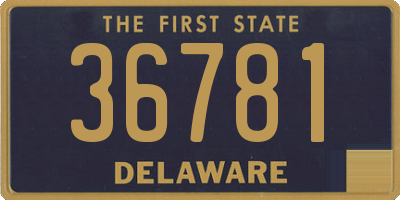 DE license plate 36781