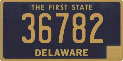 DE license plate 36782