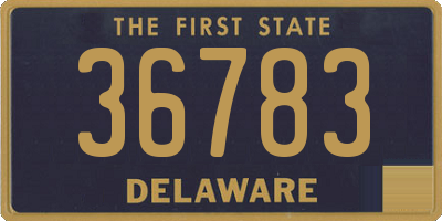 DE license plate 36783