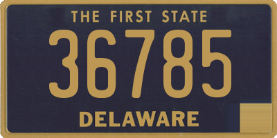 DE license plate 36785