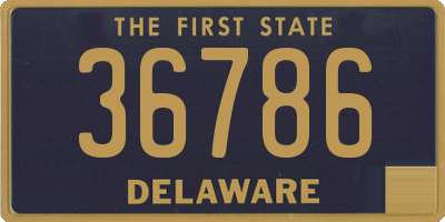 DE license plate 36786