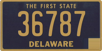 DE license plate 36787