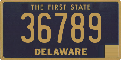 DE license plate 36789