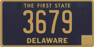 DE license plate 3679