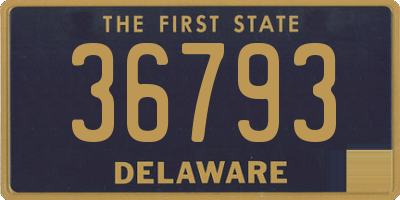 DE license plate 36793
