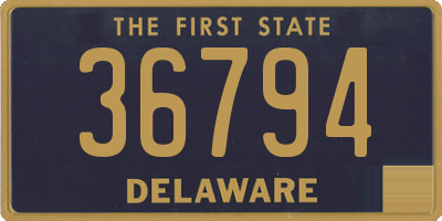 DE license plate 36794