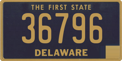 DE license plate 36796