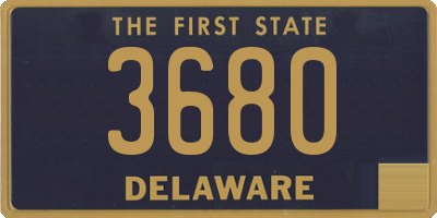 DE license plate 3680