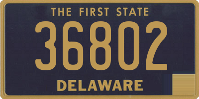 DE license plate 36802