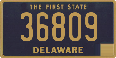 DE license plate 36809