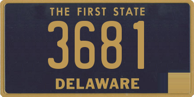 DE license plate 3681