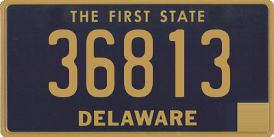 DE license plate 36813