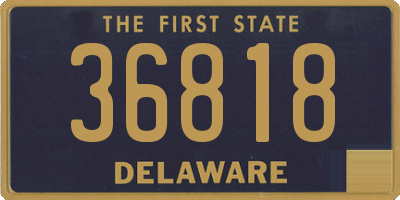 DE license plate 36818