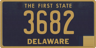 DE license plate 3682