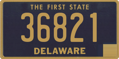 DE license plate 36821