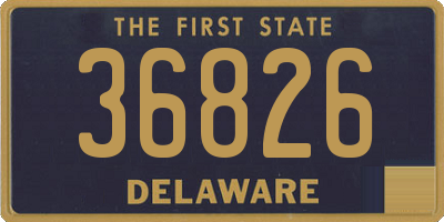 DE license plate 36826