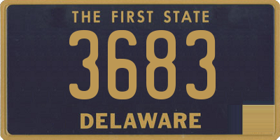 DE license plate 3683