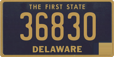 DE license plate 36830