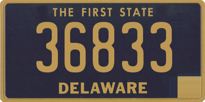 DE license plate 36833
