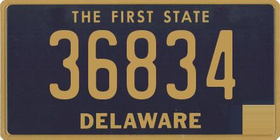 DE license plate 36834