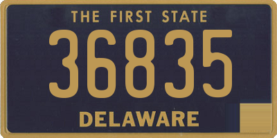 DE license plate 36835