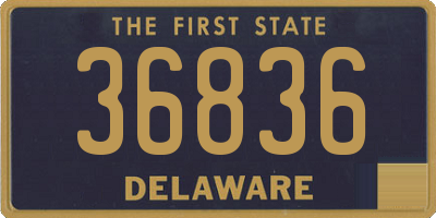 DE license plate 36836