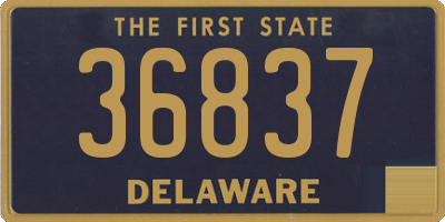 DE license plate 36837