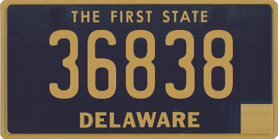 DE license plate 36838