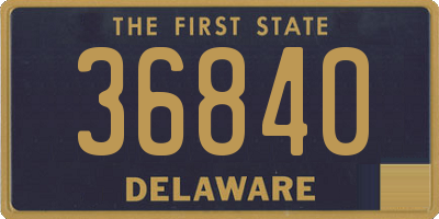 DE license plate 36840