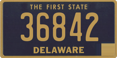 DE license plate 36842