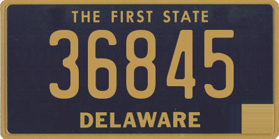 DE license plate 36845