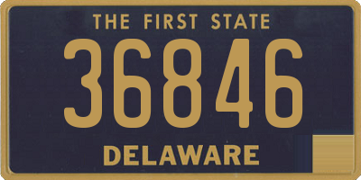 DE license plate 36846