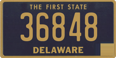 DE license plate 36848