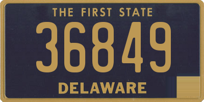 DE license plate 36849