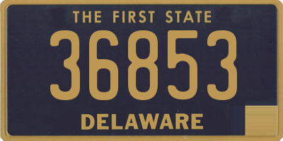 DE license plate 36853