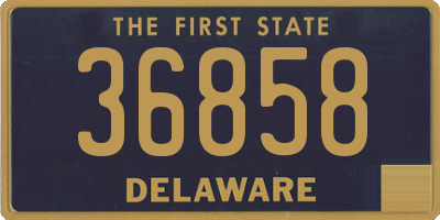 DE license plate 36858