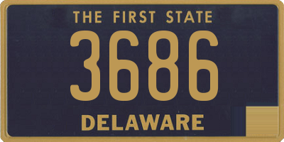 DE license plate 3686