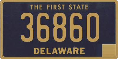 DE license plate 36860